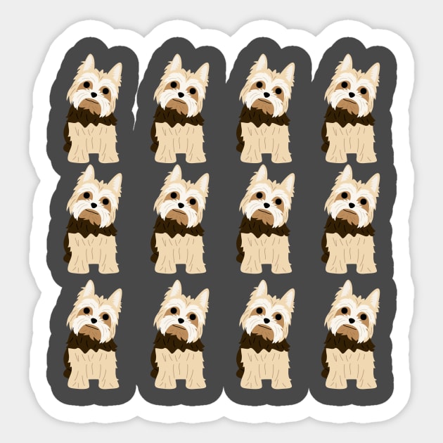 Yorkshire terrier cute pattern Sticker by Maful